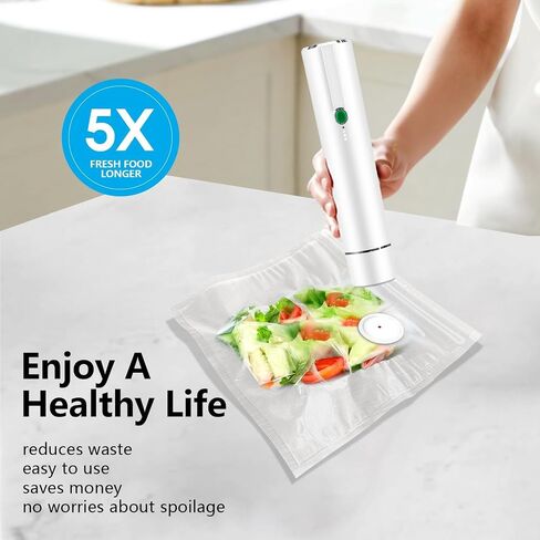 Vixino Vacuum Sealer, vacuum sealer for food, handheld vacuum sealer(Vacuum Sealers+ 30 reusable vacuum seal bags) in Kuwait