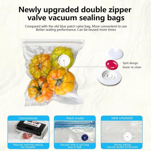 Vixino Vacuum Sealer, vacuum sealer for food, handheld vacuum sealer(Vacuum Sealers+ 30 reusable vacuum seal bags) in Kuwait