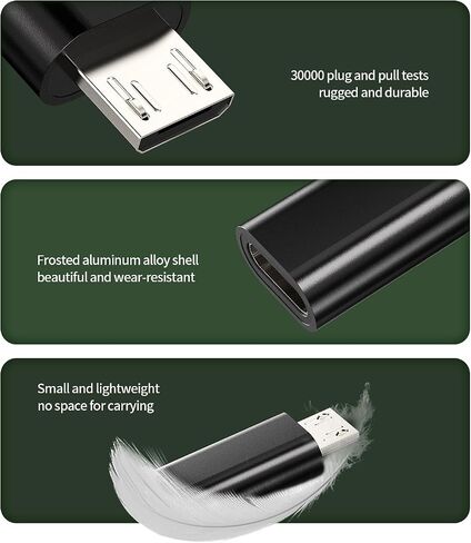 Micro USB Charging Adapter(3 Pack) Lightning Female to Micro USB Male Charger Adapter for Apple for iPhone Cable Compatible with Samsung S7 S6 Edge+ S7Active Note5 Android Phone Jack Adapters in Kuwait