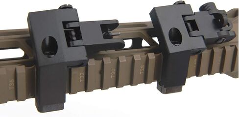 Flip Up Sight Offset 45 Degree Offset Sights Rapid Transition Front and Rear for Picatinny Rail Backup Gun Sight Accessories for Hunting Airsoft in Kuwait