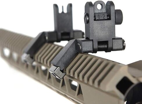Flip Up Sight Offset 45 Degree Offset Sights Rapid Transition Front and Rear for Picatinny Rail Backup Gun Sight Accessories for Hunting Airsoft in Kuwait