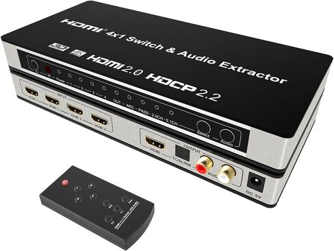 KAGO 4x1 HDMI Switch with eARC Audio Extractor in Kuwait