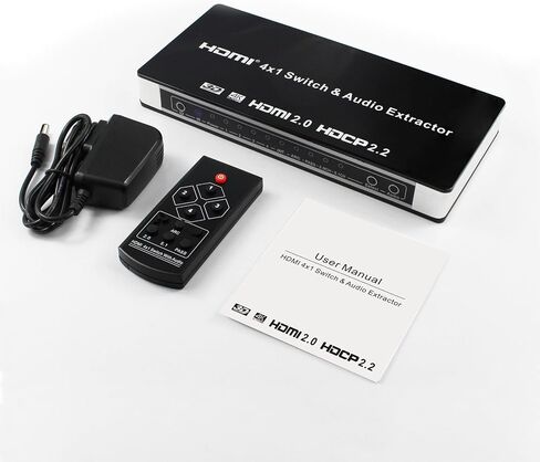 KAGO 4x1 HDMI Switch with eARC Audio Extractor in Kuwait