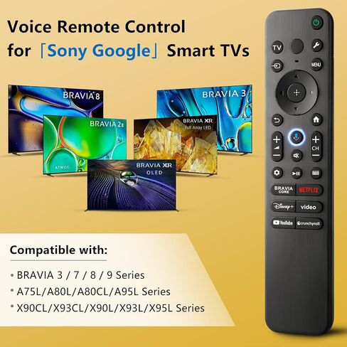 Voice Remote for Sony-TV-Remote Control Replacement, for All Sony Bravia Google Smart TVs Series with Voice Function in Kuwait