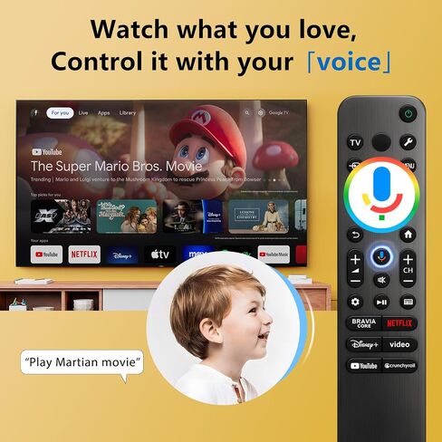 Voice Remote for Sony-TV-Remote Control Replacement, for All Sony Bravia Google Smart TVs Series with Voice Function in Kuwait