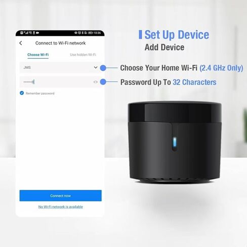 Broadlink RM4 Mini IR Universal Remote Control, Smart Home Automation Wi-Fi Infrared Blaster for TV, AC Compatible with Alexa, Google Home. (Only 2.4 GHz Wi-Fi) in Kuwait