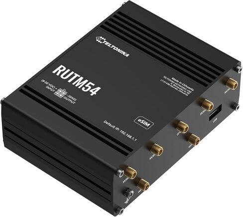 RUTM54 5G Industrial Router – Global Telit Modem, Dual SIM & eSIM Failover, Dual-Band WiFi, GNSS GPS, 5 x Gigabit Ethernet, USB, VPN & RMS Support (RUTM54000000) in Kuwait