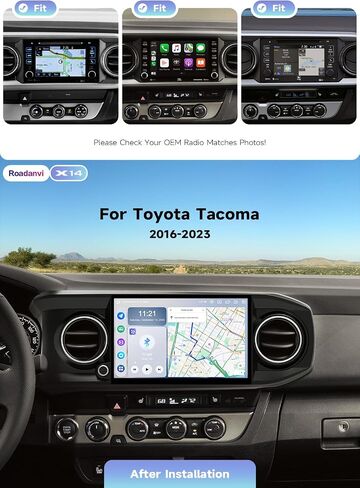 Roadanvi X14 11.6" Head Unit for Toyota Tacoma 2016-2023,Android 14 in Kuwait