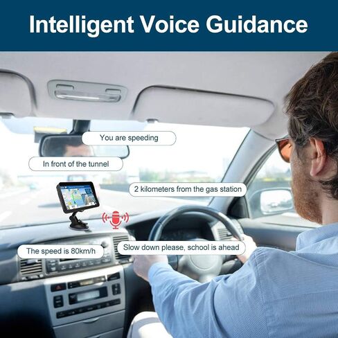 GPS Navigation for Car,Latest 2026 Map, 9 inch Touch Screen Real Voice Spoken Turn-by-Turn Direction Reminding Navigation System for Cars, GPS Satellite Navigator with Free Lifetime Map Update in Kuwait