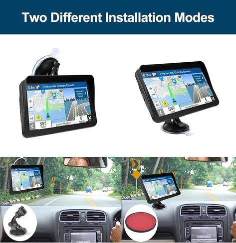 GPS Navigation for Car,Latest 2026 Map, 9 inch Touch Screen Real Voice Spoken Turn-by-Turn Direction Reminding Navigation System for Cars, GPS Satellite Navigator with Free Lifetime Map Update in Kuwait