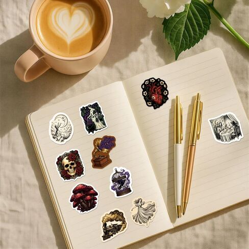 50Pcs Anime Witch Stickers Pack, Vintage Horror Goth Waterproof Decals for Laptop, Kindle, Phone, Skateboard, Suitcase, Water Bottle, Scrapbook, Journal in Kuwait