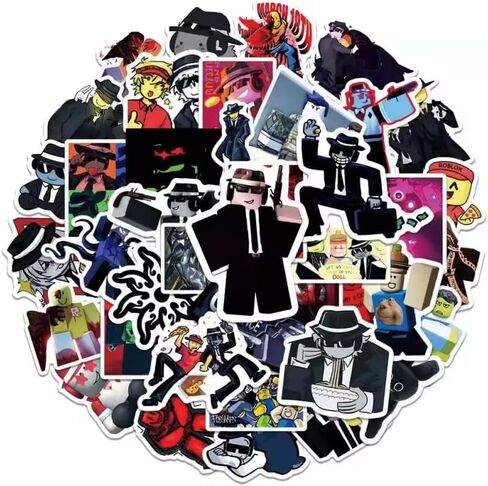 Forsaken Stickers - 50PCS Horror Video Game-Inspired Stickers Pack Cool Dark Cartoon Game Characters Vinyl Waterproof Stickers for Kids Teens Adults Laptop, Water Bottle, Phone, Skateboard Decals in Kuwait
