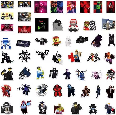 Forsaken Stickers - 50PCS Horror Video Game-Inspired Stickers Pack Cool Dark Cartoon Game Characters Vinyl Waterproof Stickers for Kids Teens Adults Laptop, Water Bottle, Phone, Skateboard Decals in Kuwait