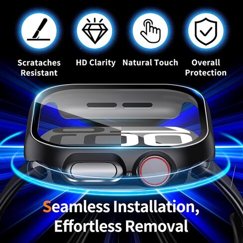Hard Case for Apple Watch Series 10 Series 11 [2025] 42mm Screen Protector,Built-in Full Tempered Glass [Touch Sensitive] Slim Bumper Protective Cover iWatch S10 S11 Accessories in Saudi Arabia