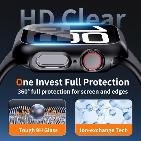 Hard Case for Apple Watch Series 10 Series 11 [2025] 42mm Screen Protector,Built-in Full Tempered Glass [Touch Sensitive] Slim Bumper Protective Cover iWatch S10 S11 Accessories in Saudi Arabia