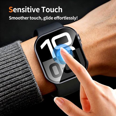 Hard Case for Apple Watch Series 10 Series 11 [2025] 42mm Screen Protector,Built-in Full Tempered Glass [Touch Sensitive] Slim Bumper Protective Cover iWatch S10 S11 Accessories in Saudi Arabia