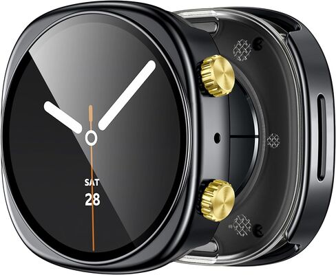 Adorve Metal Screen Protector Case for Samsung Galaxy Watch 9 8, 44mm, Gray in Kuwait
