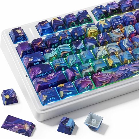 JOMKIZ Starry Night V5 Keycaps PBT Cherry Profile for Mechanical Keyboard in Saudi Arabia