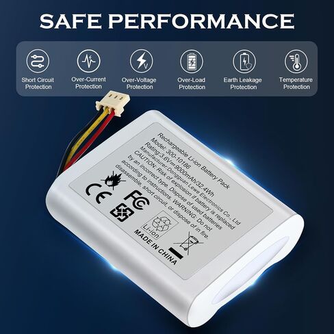 Futurebatt 300-10186 Battery Replacement for ADT Command Smart Security Panel ADT5AIO-1 ADT5AIO-2 ADT5AIO-3 ADT7AIO-1, ADT 2X16 AIO Home Security System ADT2X16AIO-1 ADT2X16AIO-2 Battery 3.6V in Saudi Arabia
