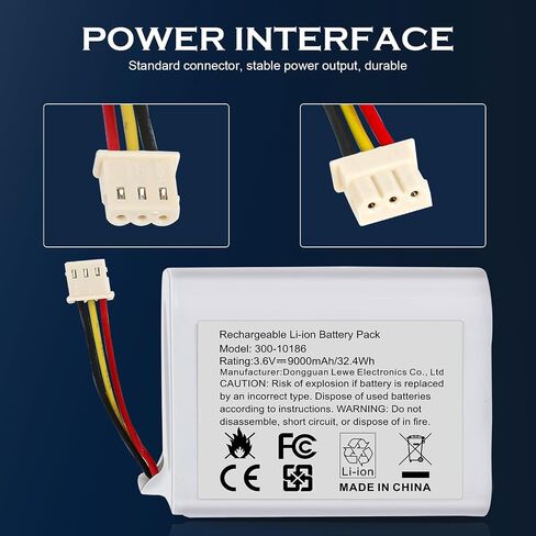 Futurebatt 300-10186 Battery Replacement for ADT Command Smart Security Panel ADT5AIO-1 ADT5AIO-2 ADT5AIO-3 ADT7AIO-1, ADT 2X16 AIO Home Security System ADT2X16AIO-1 ADT2X16AIO-2 Battery 3.6V in Saudi Arabia