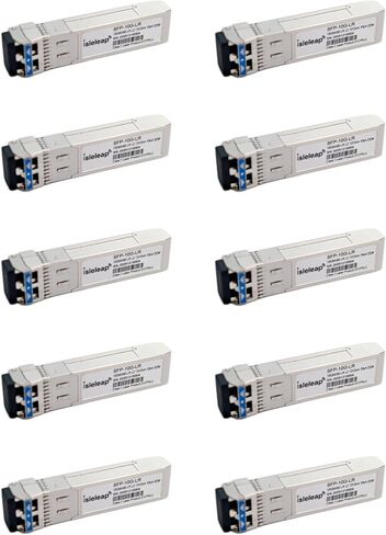 10 Pack Isleleap 10G SFP+ LR Transceiver, 10GBase-LR Duplex LC SMF Optical Module, 1310nm DDM, up to 10km, for Network Switch Connectivity (10 Pack) in Kuwait