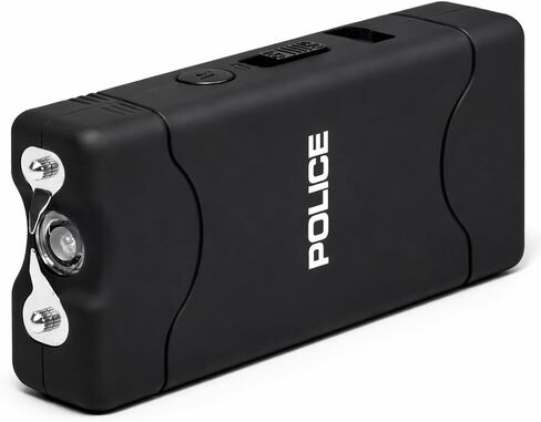 POLICE Stun Gun for Self Defense 800 Mini Rechargeable LED Flashlight Black in Kuwait