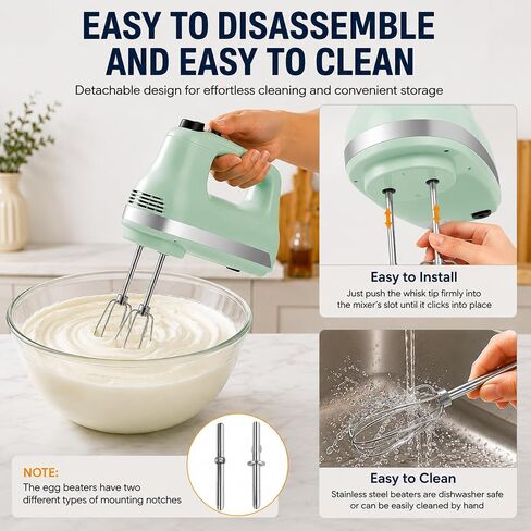 2-Pack Stainless Steel Whisks for KitchenAid Hand Mixers in Kuwait
