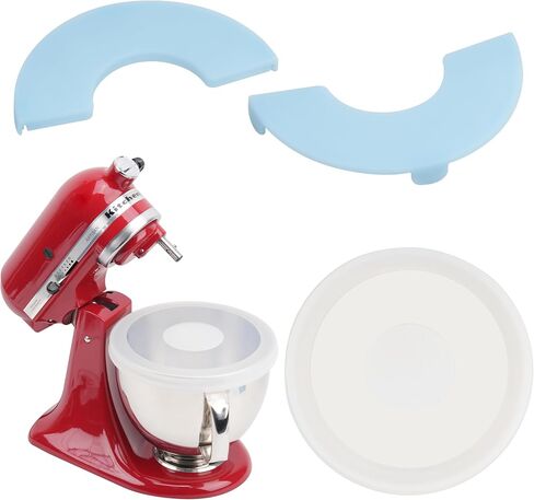 LUVCOSY 3 Pack Bowl Covers for KitchenAid Tilt-Head Stand Mixer 4.5-5 Quart Stainless Steel Bowls | KitchenAid Accessory and Attachments | Foldable and Durable Lid | Dishwasher Safe (Lid Only) in Kuwait