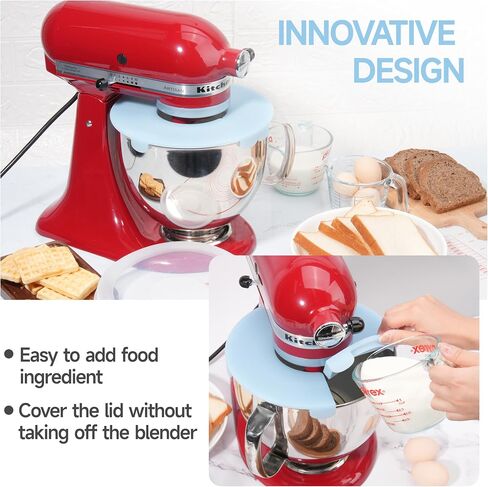 LUVCOSY 3 Pack Bowl Covers for KitchenAid Tilt-Head Stand Mixer 4.5-5 Quart Stainless Steel Bowls | KitchenAid Accessory and Attachments | Foldable and Durable Lid | Dishwasher Safe (Lid Only) in Kuwait