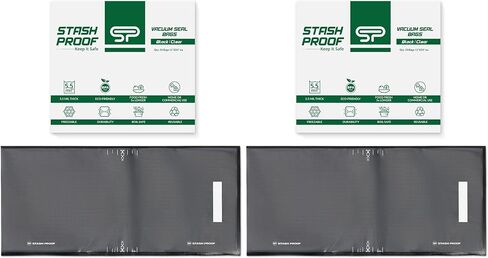Vacuum Seal Bags 11" x 24" (50 Count) 5.5 Mil (Black & Clear) BPA Free Precut Heavy-Duty Commercial Grade Sealer Bags, Food Saver, Sous Vide, Meal Prep, Freezer Storage & Food Preservation in Kuwait