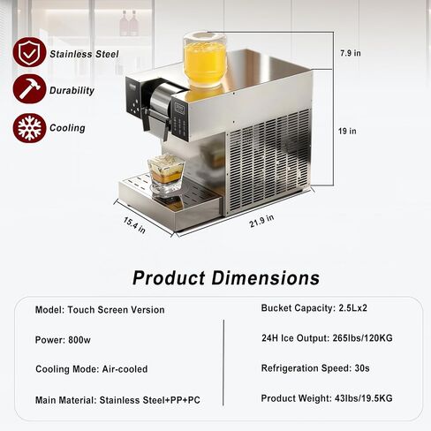 Commercial Shaved Ice Machine, 660W Rapid Cooling Snow Cone Machine in Kuwait