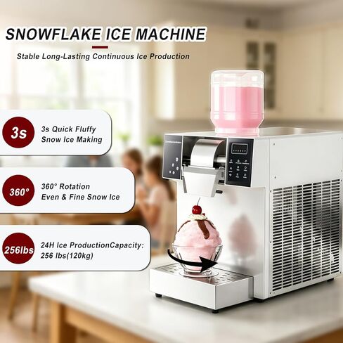 Commercial Shaved Ice Machine, 660W Rapid Cooling Snow Cone Machine in Kuwait