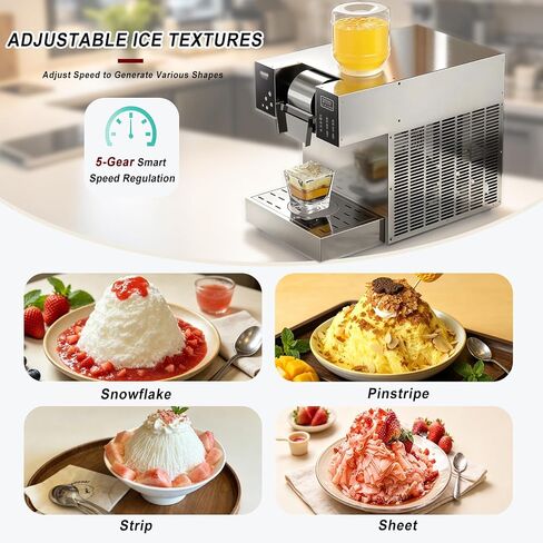 Commercial Shaved Ice Machine, 660W Rapid Cooling Snow Cone Machine in Kuwait