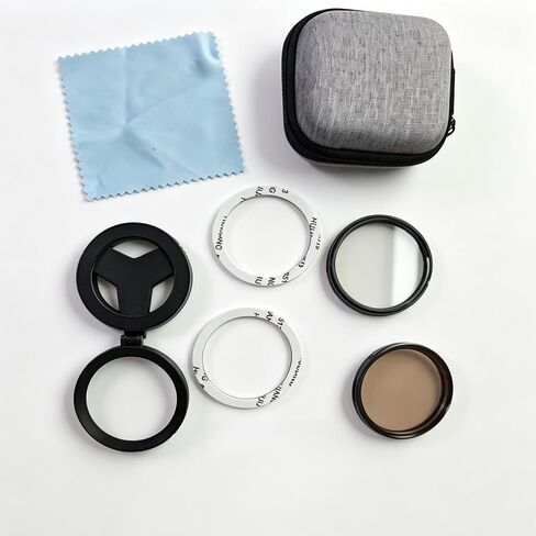 Magnetic CPL Phone Camera Filter Kit, Quick Mount Polarizing Filter, Anti Glare & Color Enhancing Lens Filter for iPhone Mobile Photography, Portable Outdoor Shooting Filter in Kuwait