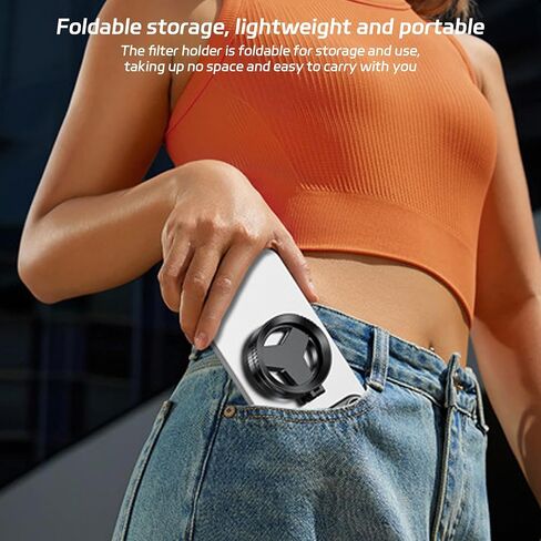 Magnetic CPL Phone Camera Filter Kit, Quick Mount Polarizing Filter, Anti Glare & Color Enhancing Lens Filter for iPhone Mobile Photography, Portable Outdoor Shooting Filter in Kuwait