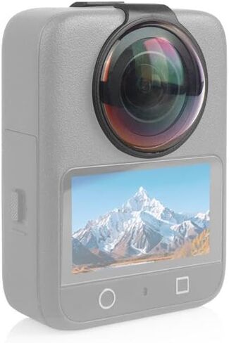 for DJI Osmo 360 Action Camera - 10H Hardness Optical Tempered Glass Lens Protector with AR Coating, Hydrophobic Layer, Anti-Scratch & Shockproof Cover (Black) in Kuwait