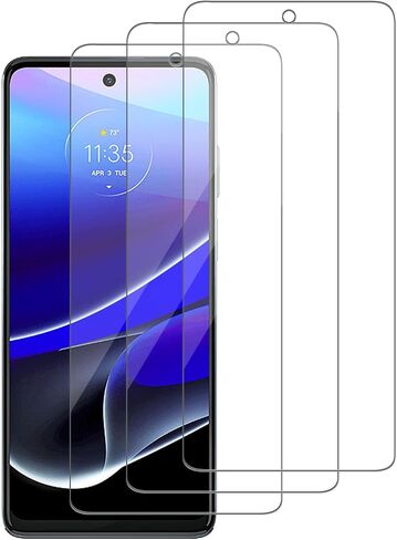 3 Pack for Motorola Moto G Stylus 5G (2022) Tempered Glass Screen Protector, Scratch-Proof, Bubble-Free,HD Transparent, 9H Hardness,Bubble Free,Case Friendly in Kuwait