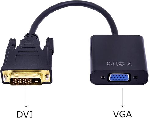 10PCS 1080P DVI-D to VGA Adapter Cable 25Pin Male to 15Pin Female HDTV Converter for PC Computer Monitor Display Card in Kuwait
