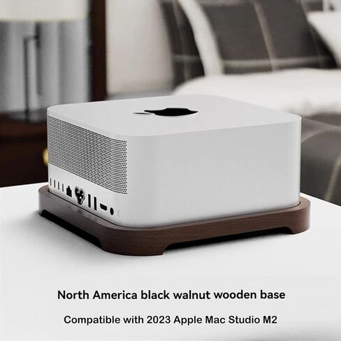 Walnut Stand for Mac Studio M2 / M2 Max / M2 Ultra, Desktop Cooling Bracket with Dust Filter, Heat Dissipation Riser Compatible with Mac Studio Laptop in Saudi Arabia