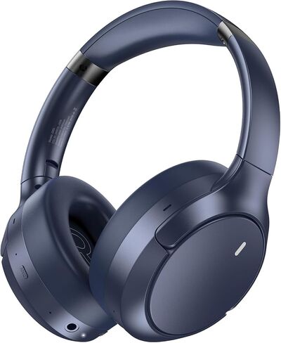 Hybrid ANC Wireless Over-Ear Headphones, 100H Playtime, Hi-Res Audio, Bluetooth 6.0, Multi-Mode Noise Cancellation, Comfort Fit, iOS & Android Compatible, Foldable Design, Travel-Friendly (Black) in Kuwait