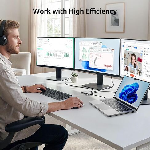 Acer Laptop Docking Station 3 Monitors, 11-in-1 USB C Docking Station in Kuwait