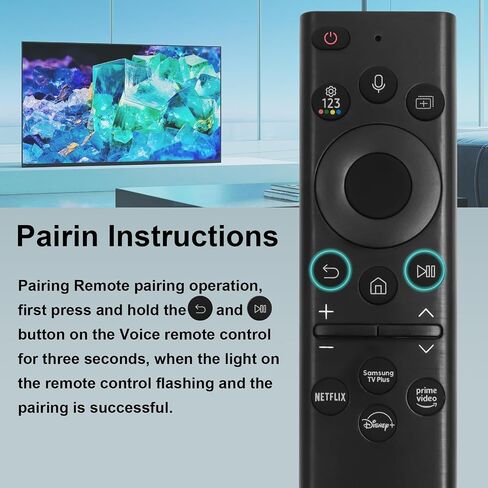 BN59-01385A Solar Voice Remote Replacement for Samsung Frame TV Remote with Bluetooth Rechargeable Solar Cell, Compatible with Samsung TVs 2021-2023 Frame Serif Crystal UHD Neo QLED OLED TVs in Kuwait