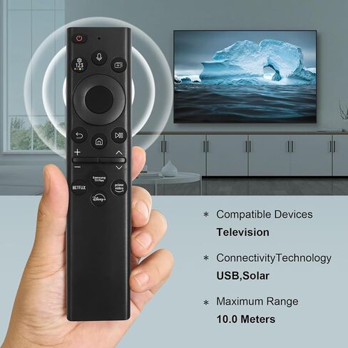 BN59-01385A Solar Voice Remote Replacement for Samsung Frame TV Remote with Bluetooth Rechargeable Solar Cell, Compatible with Samsung TVs 2021-2023 Frame Serif Crystal UHD Neo QLED OLED TVs in Kuwait