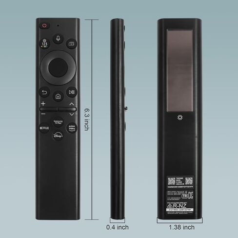 BN59-01385A Solar Voice Remote Replacement for Samsung Frame TV Remote with Bluetooth Rechargeable Solar Cell, Compatible with Samsung TVs 2021-2023 Frame Serif Crystal UHD Neo QLED OLED TVs in Kuwait