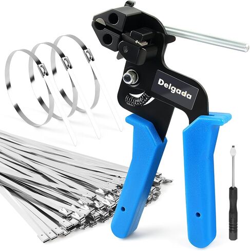 102PCS Metal Zip Ties Tool Kit, Heavy Duty Stainless Steel Cable Tie Gun in Saudi Arabia