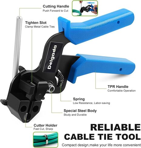 102PCS Metal Zip Ties Tool Kit, Heavy Duty Stainless Steel Cable Tie Gun in Saudi Arabia