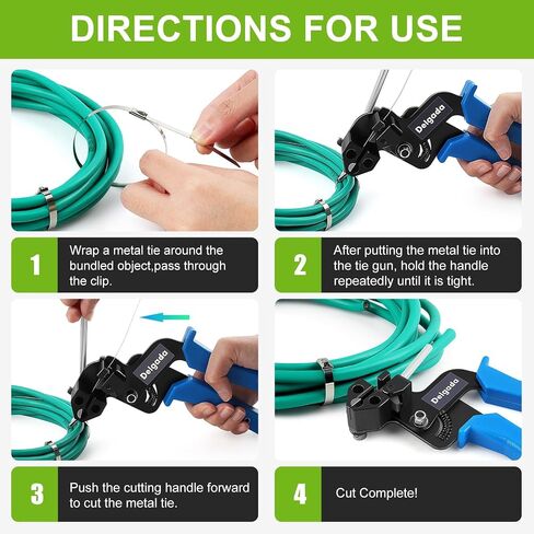 102PCS Metal Zip Ties Tool Kit, Heavy Duty Stainless Steel Cable Tie Gun in Saudi Arabia