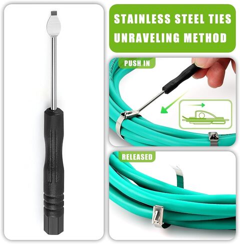 102PCS Metal Zip Ties Tool Kit, Heavy Duty Stainless Steel Cable Tie Gun in Saudi Arabia