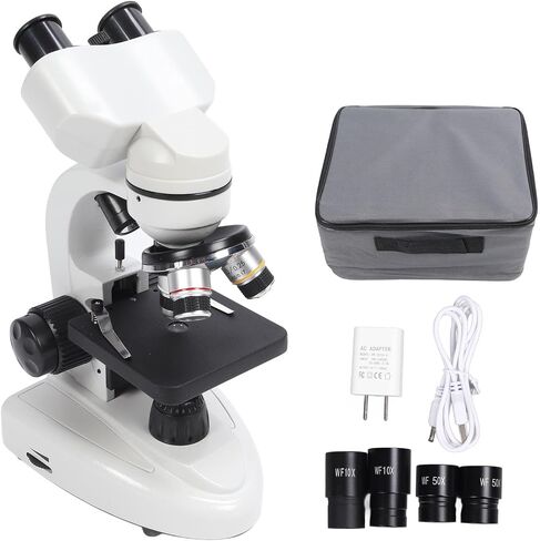 Binocular Microscope 40X‑5000X 360° Rotation Clear Image High Definition for Inspection Laboratory (US Plug 100-240v) in Saudi Arabia