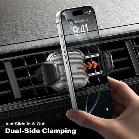 A2C Car Phone Holder for Air Vent, [One-Piece] Car Phone Mount with 360°Rotation, Strong Grip Vent Clip, One-Hand Operation, Fits Horizontal Air Vents, Cell Phone Holder for 4.7-7 Inch Smartphones in Kuwait